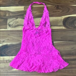 Victoria's Secret Pink Lace Chemise lingerie XS NEW